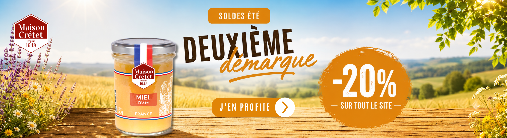 SOLDES ETE 2026 : -20% sur tout le site -  Remise automatiquement appliquée dans le panier